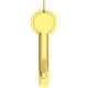 Wascharmatur in gebürstetem Gold-Finish von Ideal Standard mit einem langen Griff und einem runden Auslauf. Einfache, klare Form für moderne Badgestaltung.